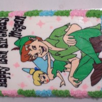 Peter Pan & Tinkerbell Birthday Cake
