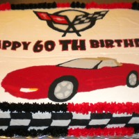 Happy Birthday Corvette Cake