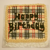 Burberry print birthday cake