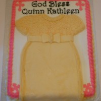 Ivory christening dress Cake