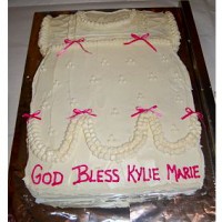 christening dress cake