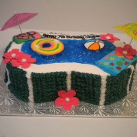 Pool.....everything made with buttercream icing!!